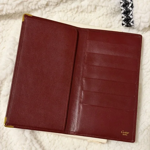 CARTIER Bordeaux Bi-Fold Long Wallet (Full Inclusion) - PRISTINE - Picture 4 of 7